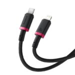 Baseus Dura Type C fast charging cable for iP 20 W 2 m Black  Red - imagine 4