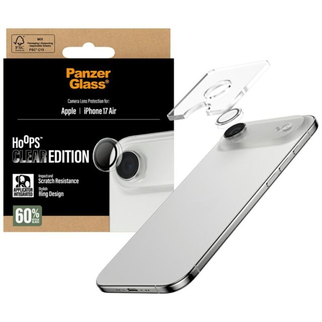 PanzerGlass Hoops Tempered Glass Lens Screen Protector for iPhone Air - imagine 4