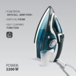 Steam iron MAESTRO MR-304C 2200W White  Blue - imagine 4