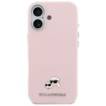 Case Karl Lagerfeld Karl & Choupette     Head Pins Saffiano MagSafe for iPhone 17 pink - imagine 3