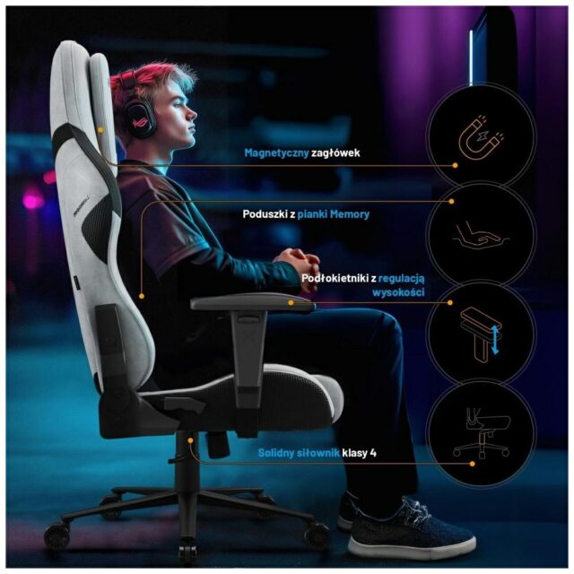 Gaming chair Diablo X-One PRIME Normal Size grey - imagine 7