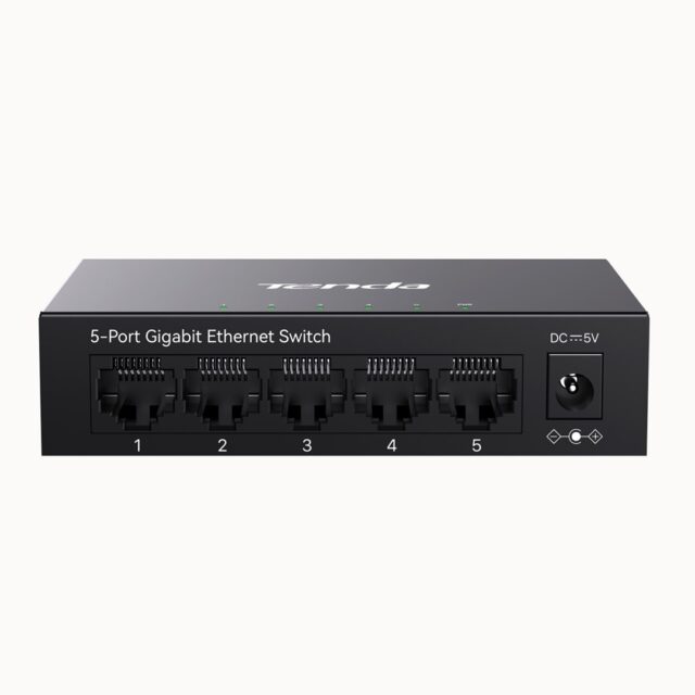 Tenda TEG1005M network switch Unmanaged L2 Gigabit Ethernet (10/100/1000) Black - imagine 7