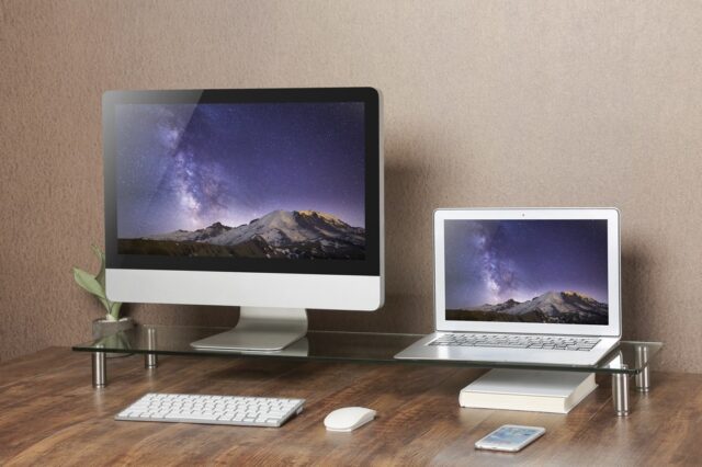 Gembird MS-TABLE-GL-01 Glass monitor stand  large - imagine 5