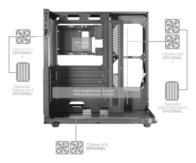 Mars Gaming MC-INFINIOLITE Midi Tower Black - imagine 5