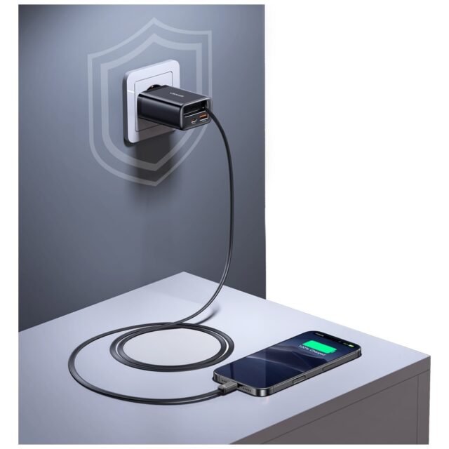 Wall charger USAMS Xiang Series CC299 65W 1xUSB-C 1xUSB-A + USB-C cable white - imagine 10