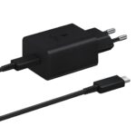 EP-T1510EBE + EP-DA705BBE Samsung 15W Cestovní nabíječka + USB-C/USB-C Datový Kabel Black (OOB Bulk)