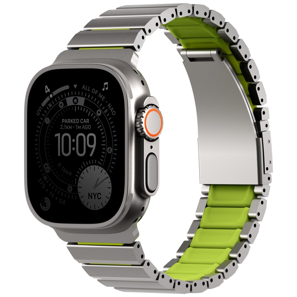 cps-b55b50d564f00a2c2c7b39da55a06461-2026-03-22-03-22-06 UNIQ Strova Flex Strap for Apple Watch 44/45/46/49mm Silver Lime - imagine 1