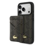 Lacoste PVC Blend MagSafe Zadní Kryt + Peněženka pro iPhone 17 Pro Max Brown