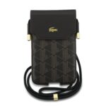Lacoste PVC Blend Monogram Metal Logo Kapsa na Telefon XL Brown