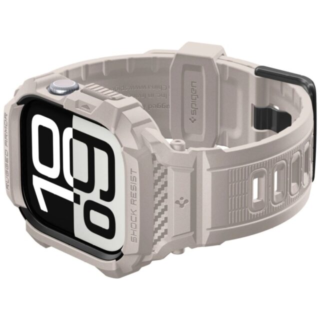 Etui Spigen Rugged Armor Pro V2 do Apple  Watch 10/11 (46mm) dune beige - imagine 8
