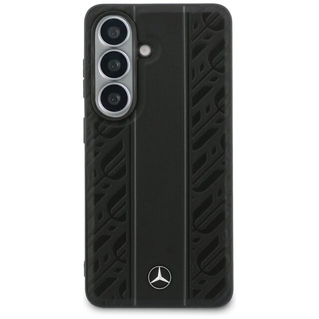Case Mercedes Laurel Leaves Vertical     Stripes MagSafe for Samsung Galaxy S26 black - imagine 3