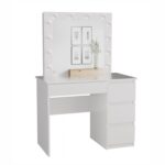MIJAS DESK SET  RIGHT-HANDED  WHITE + MARINA MIRROR