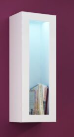 Cama Cabinet VIGO  90  glass 90/35/32 white/white gloss - imagine 3