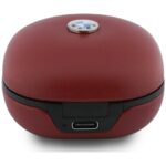 Headphones Bluetooth TWS BMW Leather      Metal Logo ENC red - imagine 4