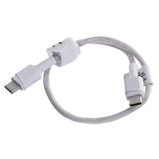 Green Cell GC PowerStream USB cable USB 3.2 Gen 1 (3.1 Gen 1) 0.3 m USB C White - imagine 4