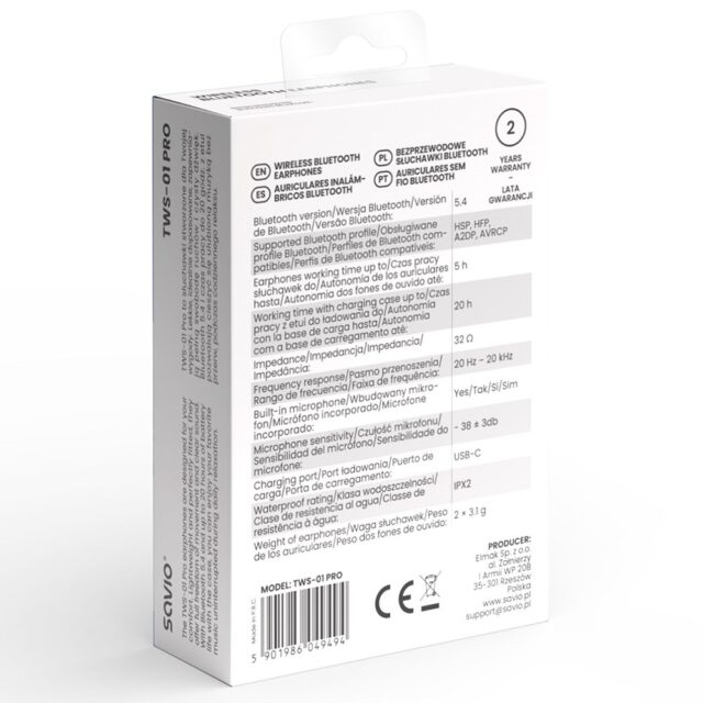 SAVIO TWS-01 PRO Wireless Headphones - imagine 10