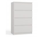 M4/60 MALWA CHEST OF DRAWERS 4 DRAWERS WHITE