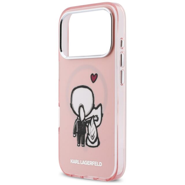 Etui Karl Lagerfeld Karl & Choupette      Back MagSafe do iPhone 17 Pro Max różowy - imagine 6