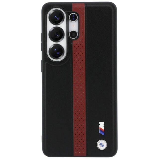 Case BMW Perforated Stripe Logo MagSafe  for Samsung Galaxy S26 Ultra red - imagine 3