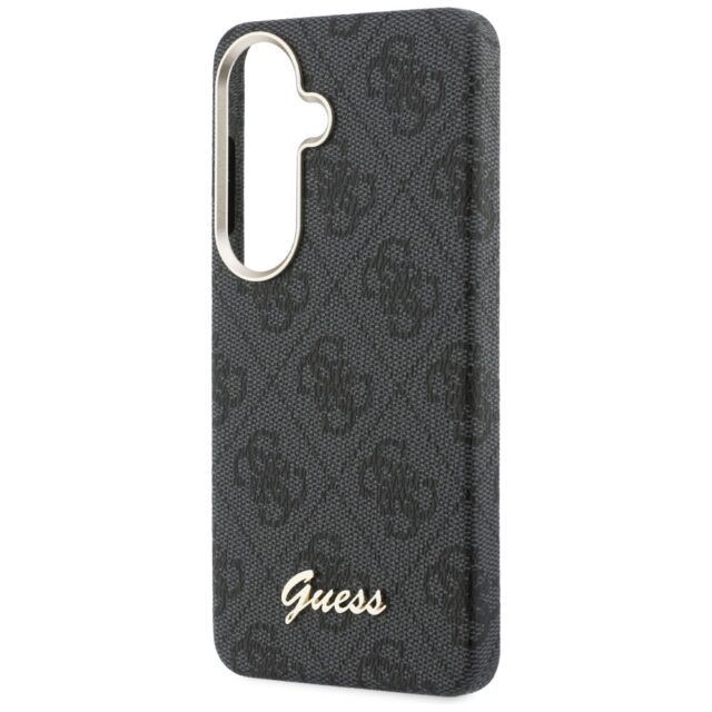 Guess PU 4G Script Metal Logo Magnetic Zadní Kryt pro Samsung Galaxy S26 Black - imagine 7