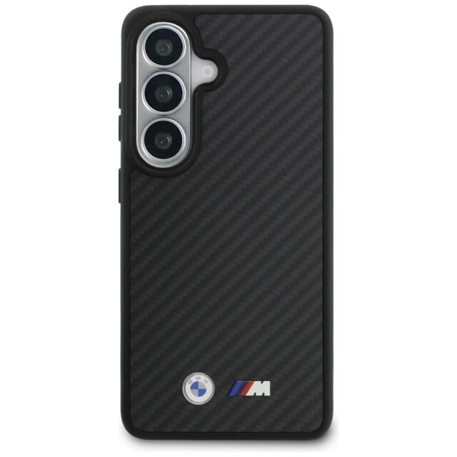 Case BMW M Kevlar Logo MagSafe for        Samsung Galaxy S26 black - imagine 3