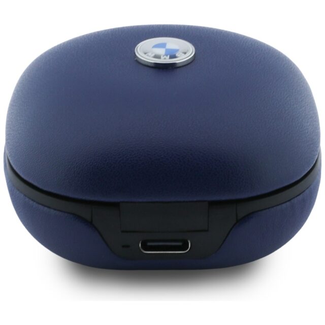 Headphones Bluetooth TWS BMW Leather      Metal Logo ENC blue - imagine 4