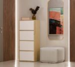 ALMA CHEST OF DRAWERS ARTISAN OAK/WHITE - imagine 7