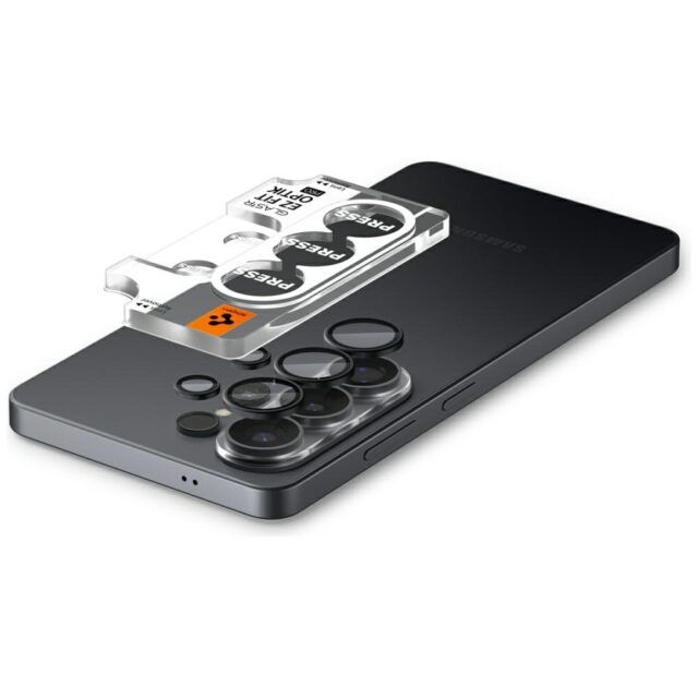 Camera Lens Protector Spigen Optik Pro HD Glas.TR “EZ FIT” for Samsung Galaxy S26 Ultra Black 2 pcs. - imagine 6