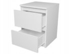 MALWA M2 WHITE BEDSIDE TABLE - imagine 5