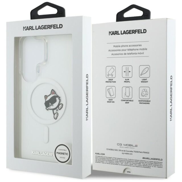 Case Karl Lagerfeld IML Peekaboo         Choupette MagSafe for Samsung Galaxy S26 Ultra transparent - imagine 9