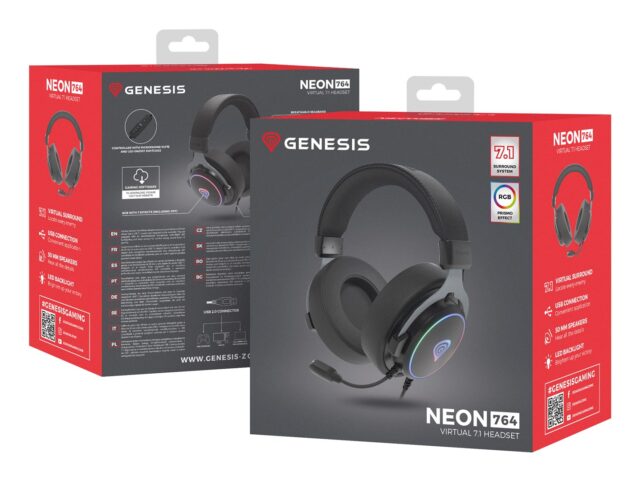 GENESIS NSG-2169 headphones/headset Wired Head-band Gaming USB Type-A Black - imagine 10