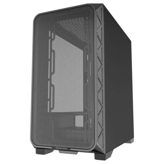 Gembird CCC-FC-MK200 Gaming ATX case  Fornax MK200  mesh  without fans  black - imagine 4