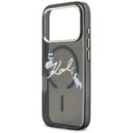 Case Karl Lagerfeld IML Choupettes Karl  Script Logo MagSafe for iPhone 17 Pro Max black - imagine 6