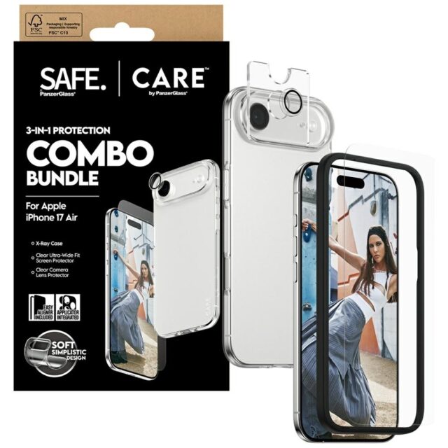 CARE by PanzerGlass Fashionable Combo 3in1 Case + Glass + Lens for iPhone Air - imagine 4
