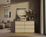 M6 MALWA CHEST OF DRAWERS 120CM 6 DRAWERS COLOUR ARTISAN OAK/CASHMERE - imagine 6