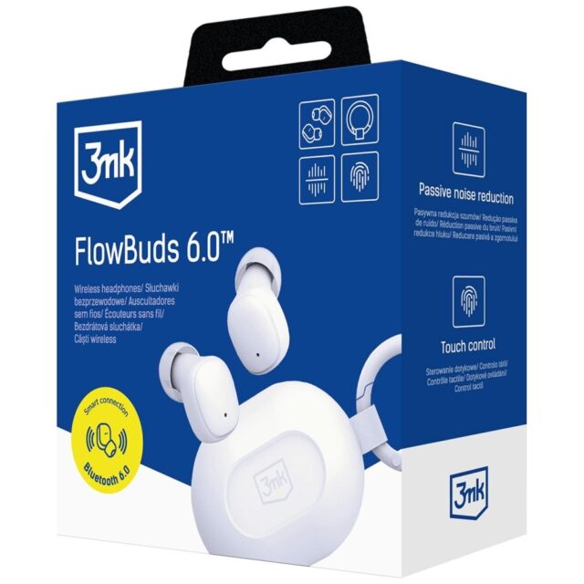 Wireless Earbuds 3MK FlowBuds 6.0 White - imagine 2