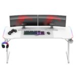 Huzaro Hero 4.8 White RGB - gaming desk - imagine 8