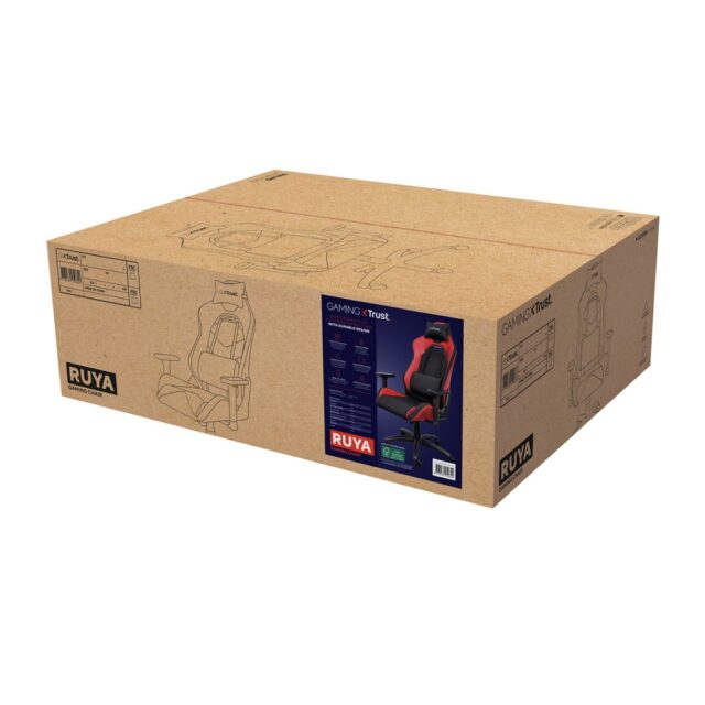 Trust GXT 714 RUYA Universal gaming chair Black  Red - imagine 6