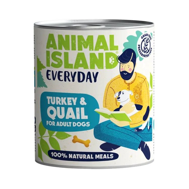 cps-bb0204d57e72dd7074a9d09febd39631-2026-03-24-21-03-17 ANIMAL ISLAND Everyday Turkey and quail - wet dog food - 800g - imagine 1
