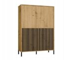 KAMARO 4DK SLIM/GŁ OAK ARTISAN DISPLAY CABINET - imagine 3