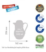 ROTPUNKT 530-01-00-0 vacuum flask 0.5 L Ivory - imagine 5