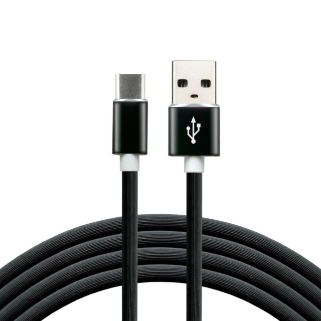 everActive cable USB-C 1m - Black  silicone  quick charge  3A - CBS-1CB - imagine 3
