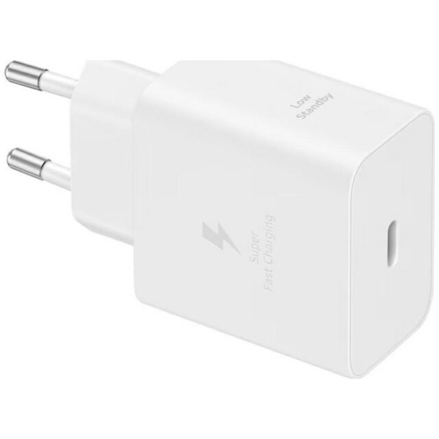 Samsung T4511 PD 45W wall charger with USB-C/USB-C 5A battery white - imagine 3