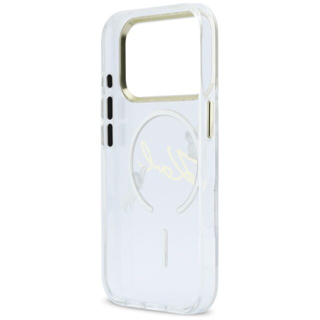 Case Karl Lagerfeld IML Choupettes Karl  Script Logo MagSafe for iPhone 17 Pro transparent - imagine 7