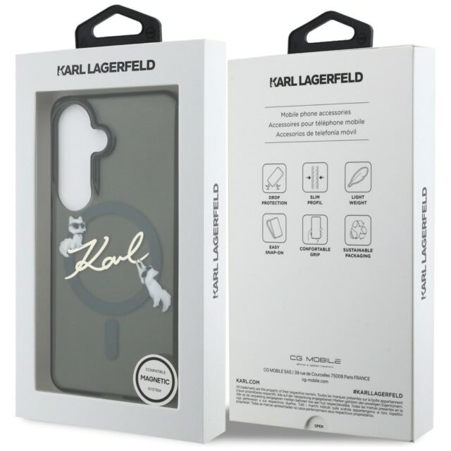 Case Karl Lagerfeld IML KC Script        MagSafe for Samsung Galaxy S26 Plus black - imagine 8
