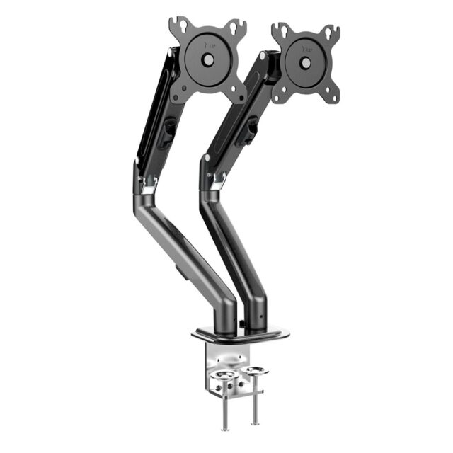 Maclean 2 monitor mount  gas spring  13 -27   7kg  black  MC-861N - imagine 9