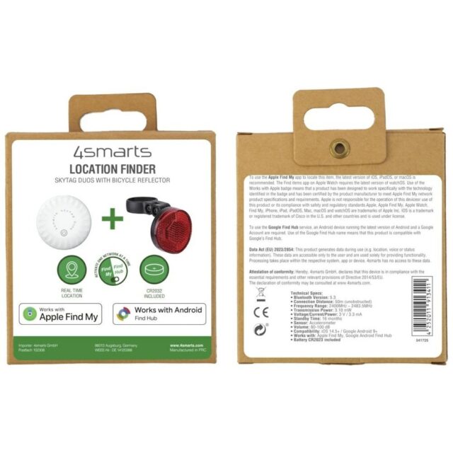 4smarts SkyTag Duos locator with bicycle reflector - imagine 6