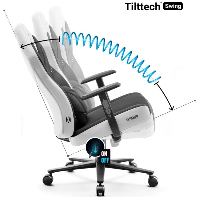 Gaming chair Diablo Chairs X-Gamer 2.0 Normal Size white - imagine 7