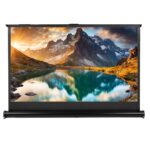 Maclean Portable Projection Screen Compact 40  16:9 Free-Standing Office Cinema Matt White Home - imagine 9