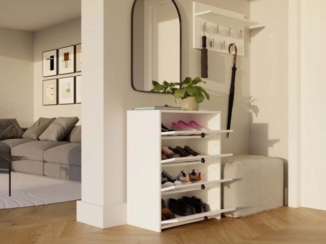 LOKA shoe cabinet  white - imagine 8